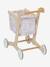 Chariot de courses en tissu et bois FSC® BEIGE MOYEN UNI AVEC DECOR 6 - vertbaudet enfant 