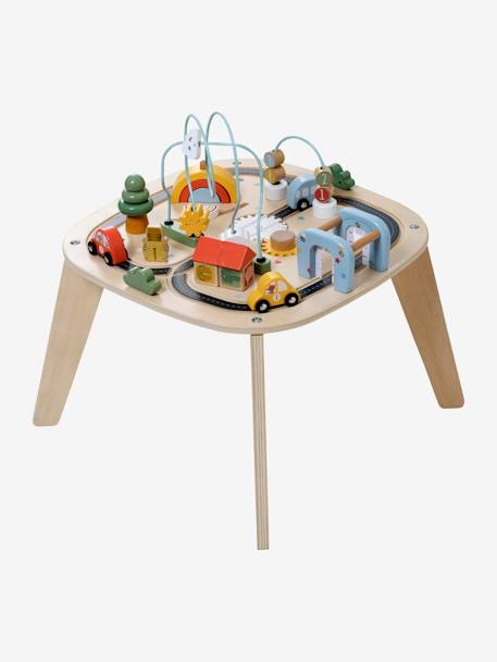 Table d'activités circuit de voitures en bois FSC® beige 4 - vertbaudet enfant 