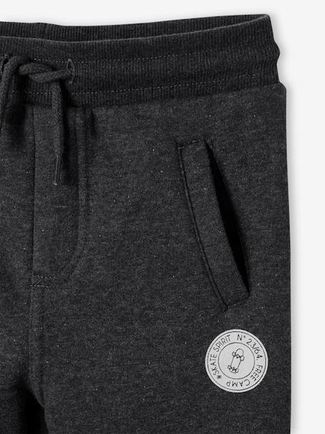 Pantalon jogging Basics garçon en molleton dark bleu ardoise+gris moyen chiné+marine chiné+noir chiné+vert sapin 27 - vertbaudet enfant 