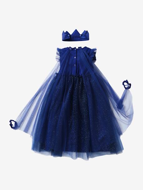 Déguisement de princesse avec voile et couronne bleu+doré+rose+rouge+vert émeraude 4 - vertbaudet enfant 