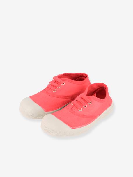 Tennis à lacets coton enfant BENSIMON® rose+vert 4 - vertbaudet enfant 