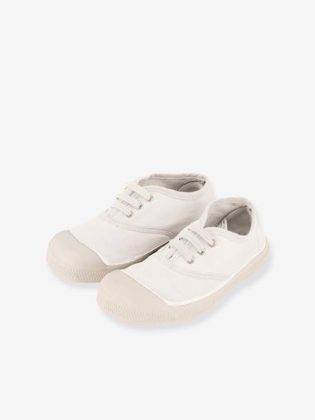 Tennis à lacets coton enfant BENSIMON® blanc+bleu jean+kaki+marine 4 - vertbaudet enfant 