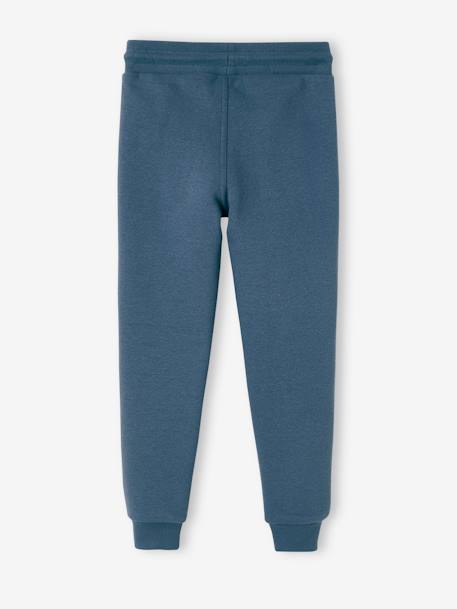 Pantalon jogging Basics garçon en molleton blanc chiné+dark bleu ardoise+gris moyen chiné+marine chiné+noir chiné+vert sapin 8 - vertbaudet enfant 