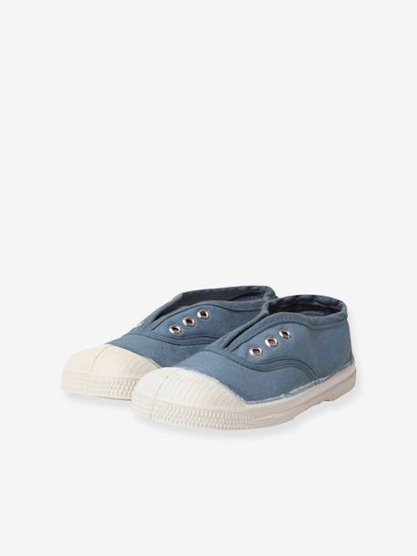 Tennis coton enfant Elly BENSIMON® beige+bleu jean+kaki+marine 7 - vertbaudet enfant 