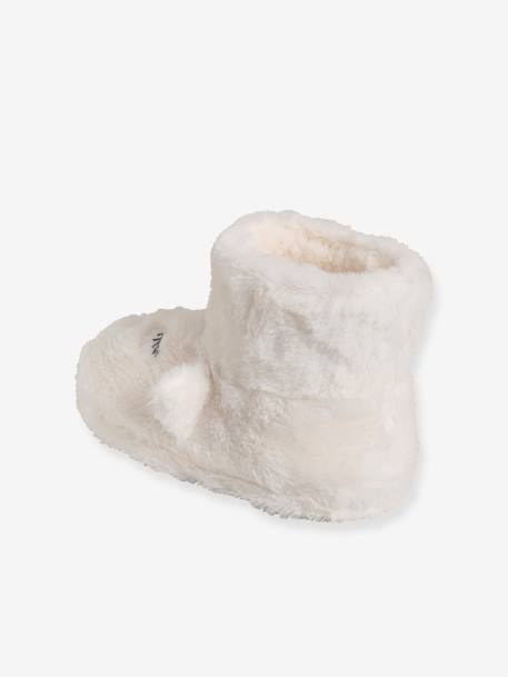 Chaussons montants licornes fille en peluche blanc 4 - vertbaudet enfant 