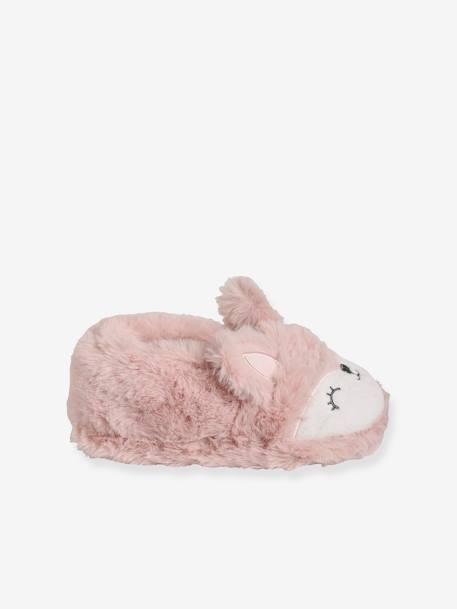 Chaussons fille esprit peluche rose pale 3 - vertbaudet enfant 