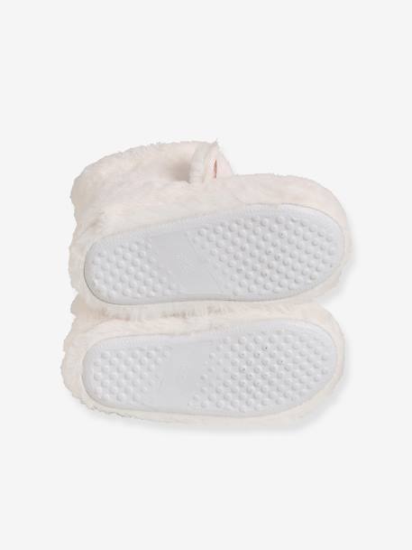 Chaussons montants licornes fille en peluche blanc 5 - vertbaudet enfant 