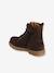 Bottines cuir garçon lacées et zippées marron foncé 4 - vertbaudet enfant 