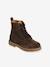 Bottines cuir garçon lacées et zippées marron foncé 2 - vertbaudet enfant 