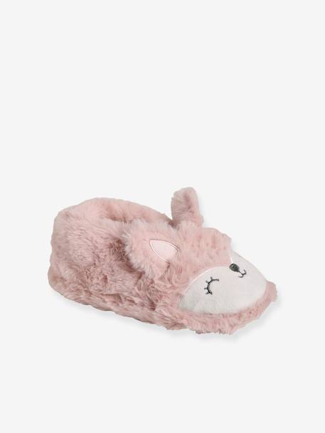 Chaussons fille esprit peluche rose pale 1 - vertbaudet enfant 