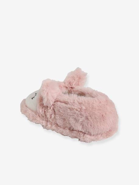 Chaussons fille esprit peluche rose pale 4 - vertbaudet enfant 