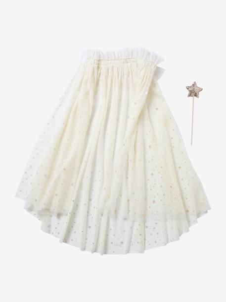 Cape à étoiles et paillettes + baguette blanc+bleu 6 - vertbaudet enfant 