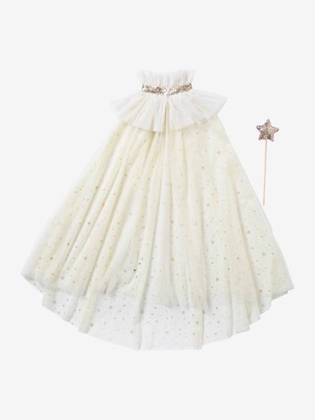 Cape à étoiles et paillettes + baguette blanc+bleu 5 - vertbaudet enfant 