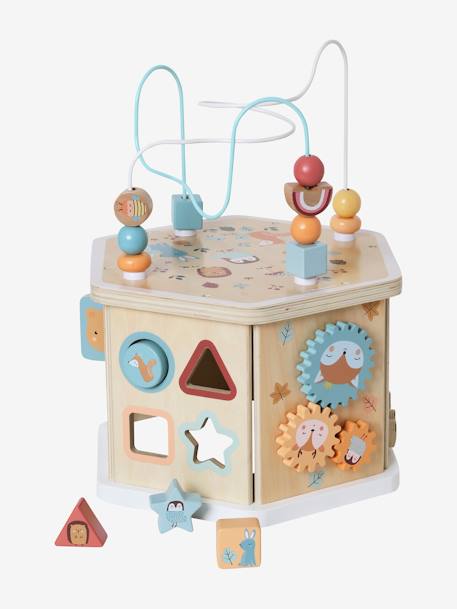 Grand cube d'activités hexagonal Les amis de la forêt en bois FSC® beige 9 - vertbaudet enfant 