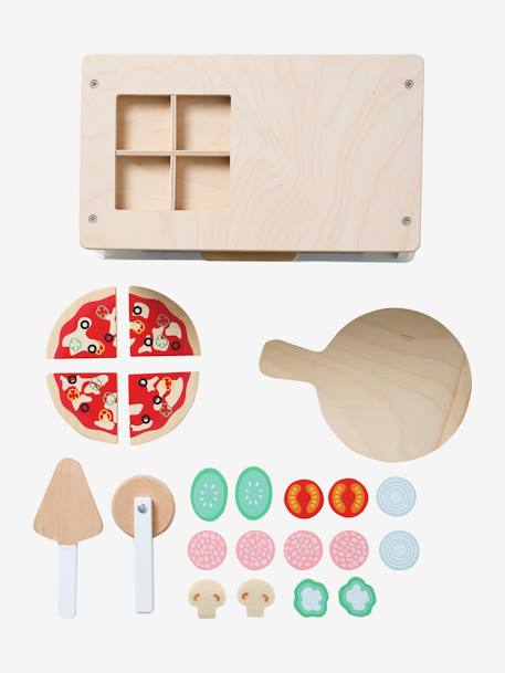 Four à pizza en bois FSC® beige 3 - vertbaudet enfant 