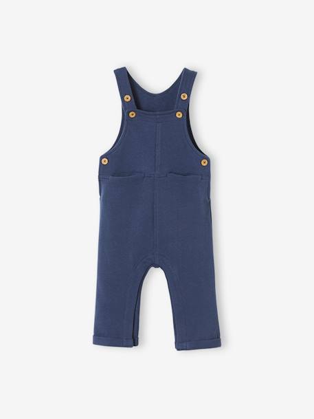 Salopette en molleton bébé gris foncé chiné+marine+vert 6 - vertbaudet enfant 