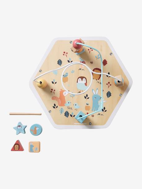 Grand cube d'activités hexagonal Les amis de la forêt en bois FSC® beige 10 - vertbaudet enfant 