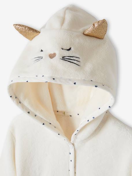 Robe de chambre chat personnalisable  fille en maille peluche ivoire 8 - vertbaudet enfant 