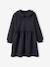 Robe en molleton col Claudine fille marine+prune 1 - vertbaudet enfant 