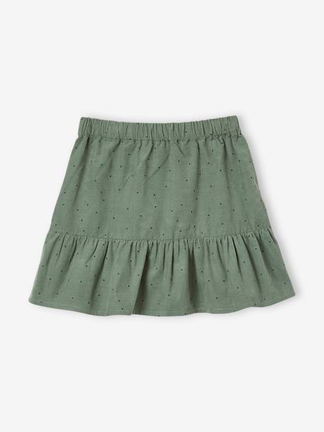 Jupe à volant en velours fille encre imprimé+vert imprimé 8 - vertbaudet enfant 