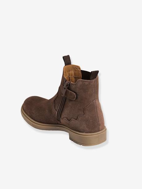 Boots en cuir fille bleu marine+marron 8 - vertbaudet enfant 