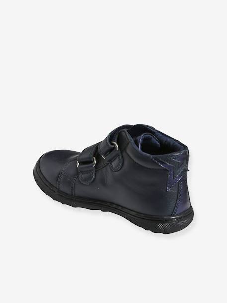 Bottines cuir scratchées fille collection maternelle bleu marine 3 - vertbaudet enfant 