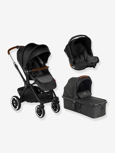 Combiné trio poussette Crosslight + nacelle Micro pro + siège-auto groupe 0+ Koos iSize R1 JANE collection 2022 Noir (Cold black) 1 - vertbaudet enfant 