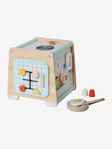 Cube d'activités Cuisinette en bois FSC® beige 3 - vertbaudet enfant 