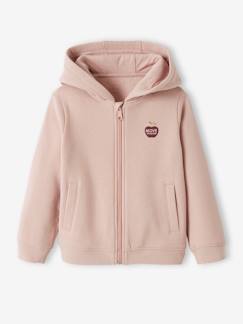 Sweat à capuche zippé sport Basics fille.  - vertbaudet enfant