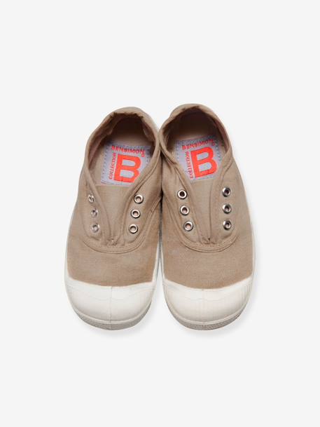 Tennis coton enfant Elly BENSIMON® beige+bleu jean+kaki+marine 2 - vertbaudet enfant 