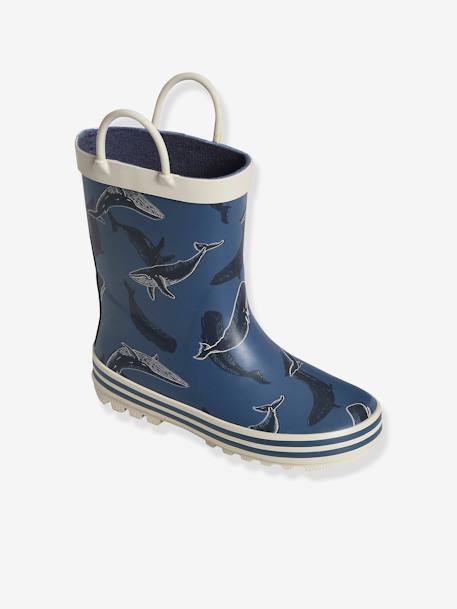 Bottes de pluie imprimées garçon collection maternelle bleu foncé imprimé 2 - vertbaudet enfant 