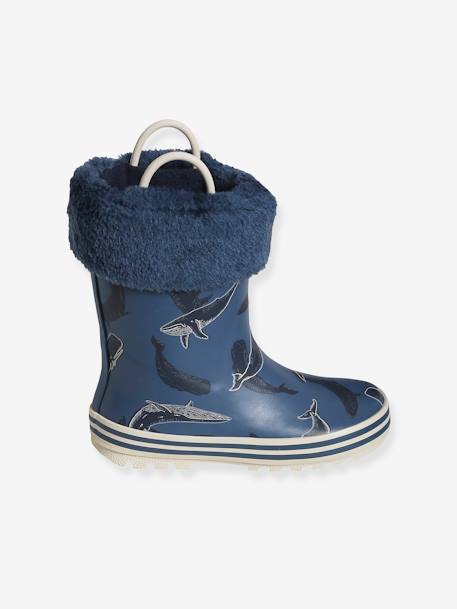 Bottes de pluie imprimées garçon collection maternelle bleu foncé imprimé 3 - vertbaudet enfant 