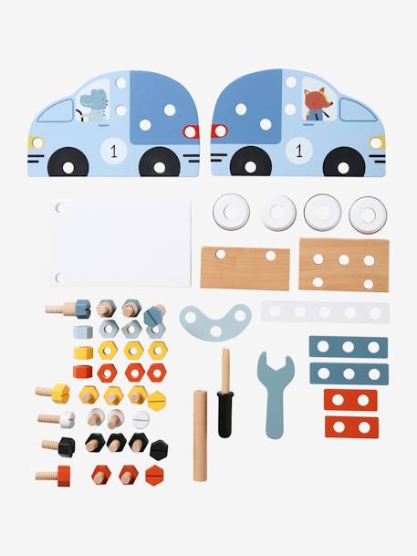 Voiture à construire et à bricoler en bois FSC® gris 3 - vertbaudet enfant 