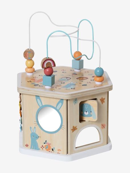 Grand cube d'activités hexagonal Les amis de la forêt en bois FSC® beige 6 - vertbaudet enfant 