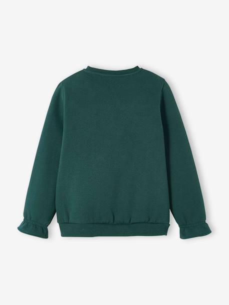 Sweat motif Noël fantaisie fille vert sapin 2 - vertbaudet enfant 