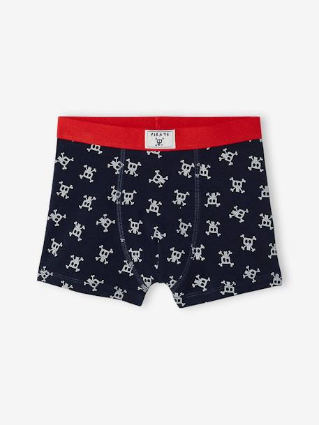 Lot de 5 boxers stretch 'pirates' garçon Lot marine et rouge 6 - vertbaudet enfant 