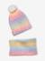 Ensemble bonnet et snood arc-en-ciel fille BLEU CLAIR BICOLOR/MULTICOLOR 1 - vertbaudet enfant 