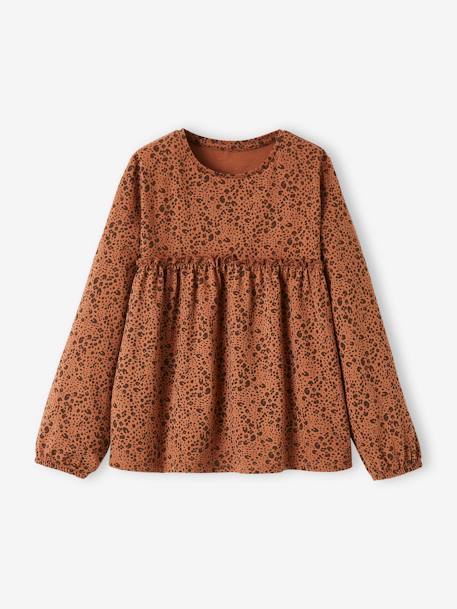 Fille-T-shirt forme blouse imprimé fille