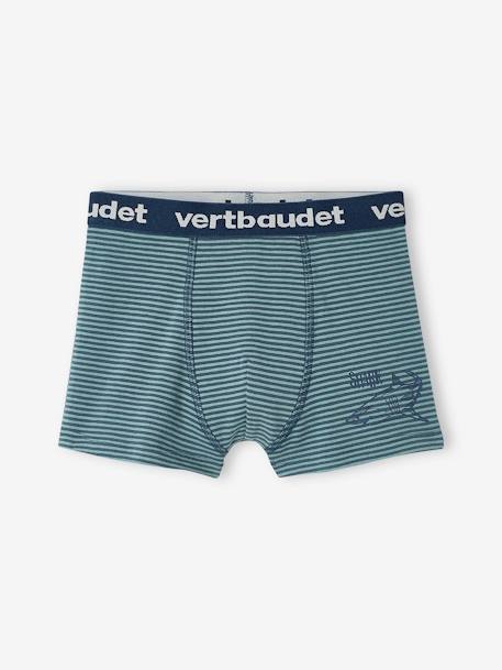 Lot de 5 boxers stretch 'requins' garçon Lot bleu 5 - vertbaudet enfant 