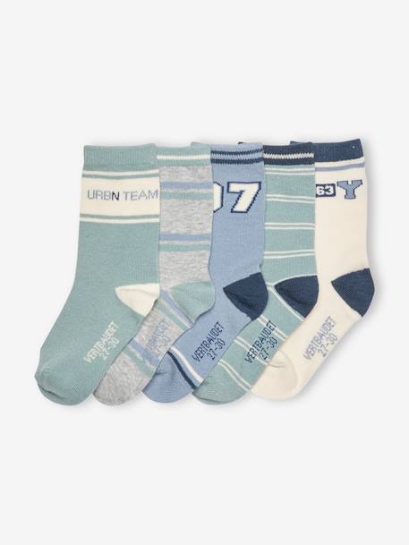 Garçon-Lot de 5 paires de chaussettes garçon BASICS