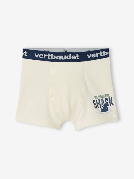 Lot de 5 boxers stretch 'requins' garçon Lot bleu 2 - vertbaudet enfant 