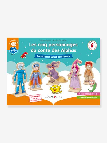 Les cinq personnages de la planète des Alphas RÉCRÉALIRE bleu 1 - vertbaudet enfant 