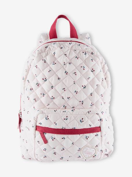 Sac à dos matelassé motifs cerises fille rose imprimé 2 - vertbaudet enfant 