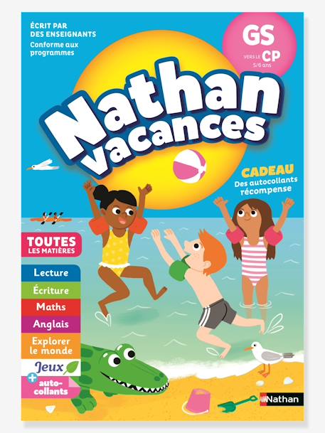 Cahier de Vacances 2022 de la GS vers le CP - Maternelle 5/6 ans - NATHAN bleu 1 - vertbaudet enfant 