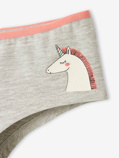 Lot de 5 shorties licorne fille BOUTON DE ROSE IMPRIME 9 - vertbaudet enfant 