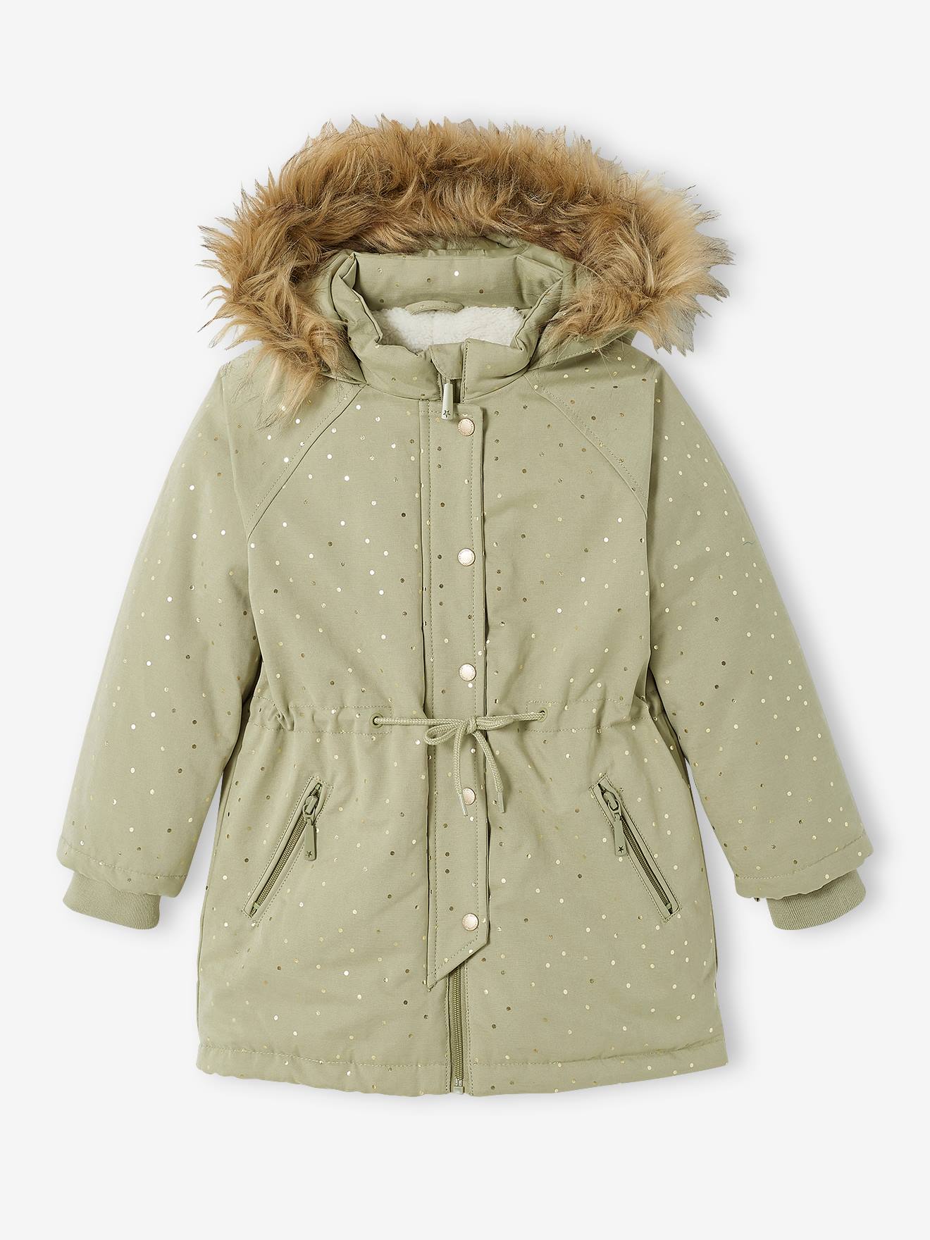 Manteau fille Vert Vente en ligne de manteaux enfants filles