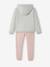 Ensemble sweat à capuche et jogging en molleton fille gris -rose 4 - vertbaudet enfant 