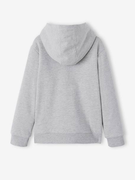 Sweat zippé doublé sherpa garçon anthracite chiné+gris chiné+marine+MARRON CACAO 2 - vertbaudet enfant 