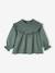 Blouse à smocks bébé et son bandeau assorti vert grisé+violine 4 - vertbaudet enfant 