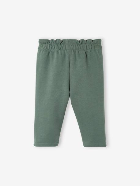 Pantalon en molleton bébé taille élastiquée BASICS corail+encre+vert bouteille 8 - vertbaudet enfant 